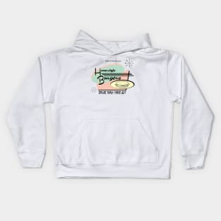 Vintage Burger Sign Kids Hoodie